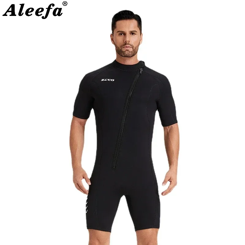 

Men Women Shorty Wetsuit 3mm One Piece Front Zipper,Spring Swimsuit,Surfing Snorkeling suit