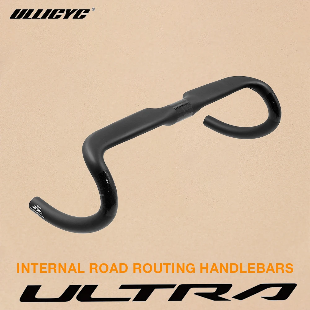 

Ullicyc T1000 Aero Carbon Fiber Handlebar 360/380/400/420 Black Matte Internal Cable Road Bike Carbon Fiber Handlebar Bike Parts