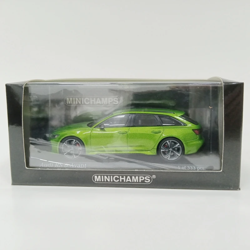 Diecast Model Car Minichamps 1/43 AUDI RS6 Avant Model Car Alloy AUDI Collectible Toy Simulation Gift Souvenir Original Box