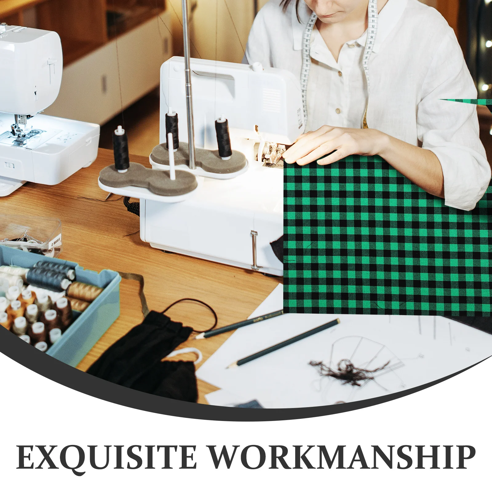 

6Pcs Christmas Theme Plaid Cotton Fabric Squares Large Patchwork Cloth for DIY Sewing Xmas Patchwork Material DIY Cloth Sheet