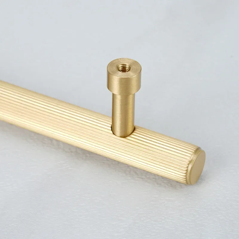 KEDLO European style solid brass striped long handle furniture hardware cabinets drawers cabinet doors pull rings  small knobs