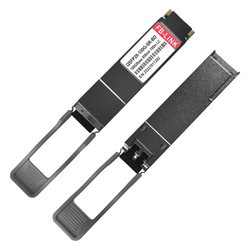 سعر المصنع 100G QSFP28 850nm 100m SR4 MMF وحدة الإرسال والاستقبال الضوئية دوبلكس LC متوافقة مع Cisco Mikrotik Mellanox Juniper