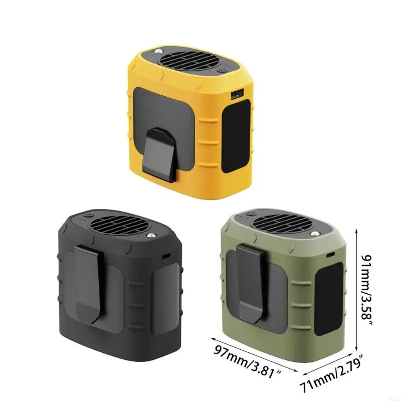 วัสดุ ABS ของพัดลมแบบชาร์จไฟได้สำหรับการตั้งแคมป์ปีนเขาปีนเขาวิ่งกีฬา N58D