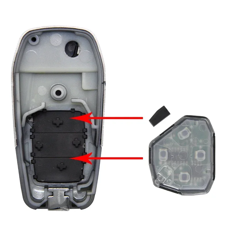 HE Xiang Car Key Shell Case per Toyota Corolla Camry RAV4 Auris Prado Tarago REIZ Crown Avalon Venza Upgrade Ferrari Type Flip