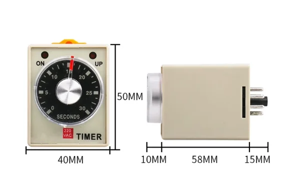1pcs super time relay ah3-3 ah3-2 instantaneous delay self-locking power-on delay relay knob type