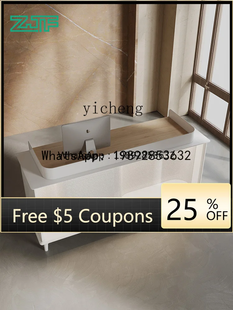 

LYY Clothing Store Simple Cashier Cashier Health Club with Light Reception Desk