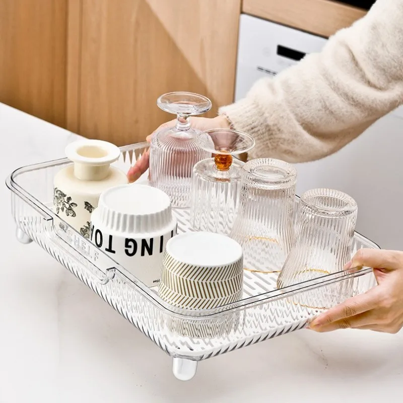 

Inteated Cup Holder Tray Glass Cup Coffee Cup Draining Side Cabinet Desktop Storage Ra Plastic Material Home Cleaning Tools