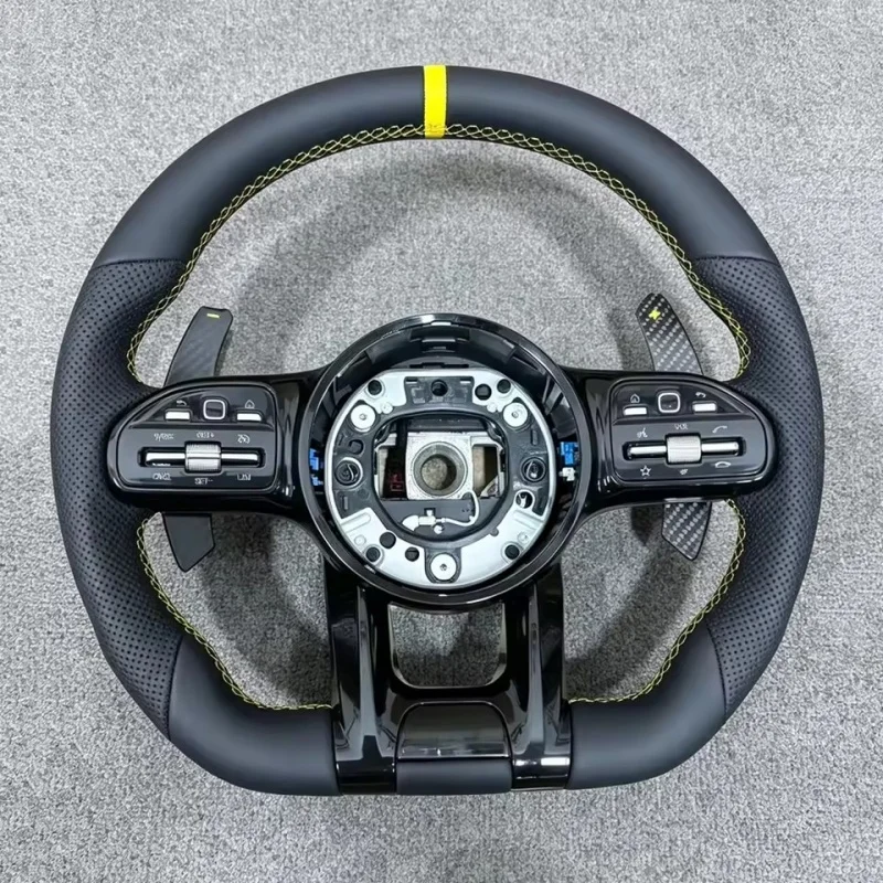 Customized Leather Car Steering Wheel For Mercedes-Benz W204 W205 W213 W222 CLA CLS GLA GLC GLE GLS E63 AMG E300 Steering Wheel
