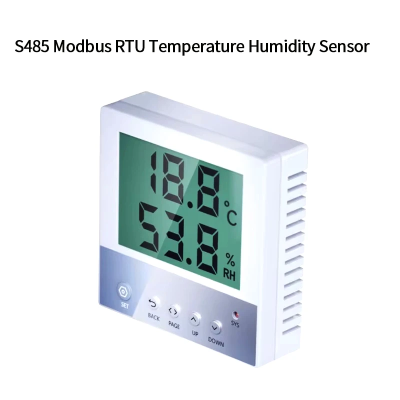 Industrial Grade Digital Thermometer Hygrometer with LCD Display RS485 Modbus RTU Temperature Humidity Sensor for Server Room