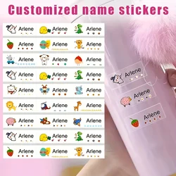 Personalized Label Stickers-T1-Custom Name Stickers for Water Bottles, Cups, Children's Stationery, TTransparent & Waterproof