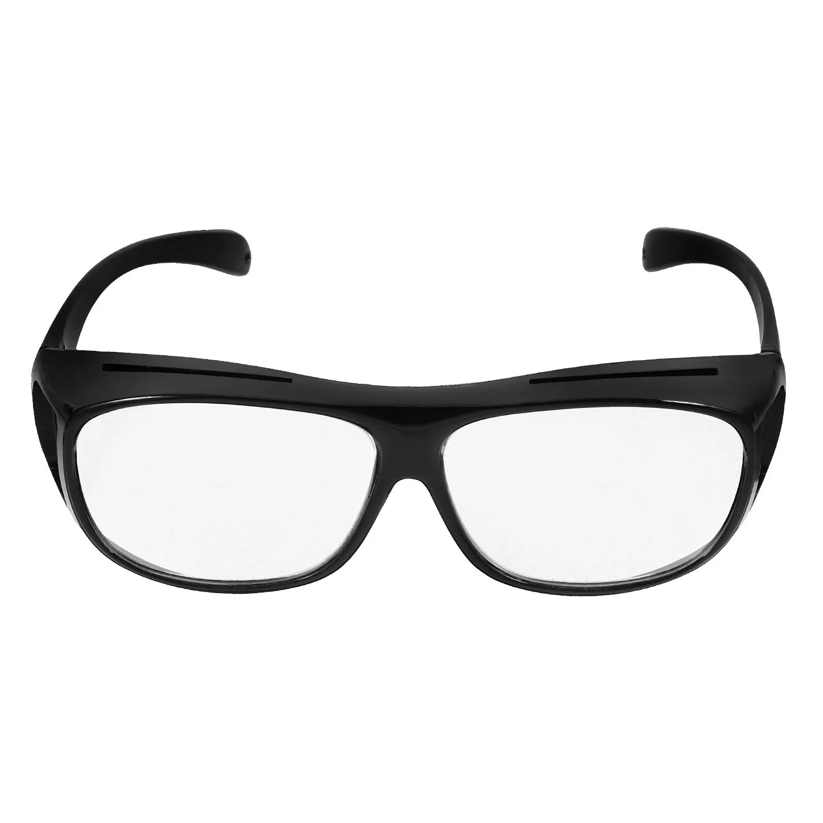 Reading Eyewear Magnifier for Older Adults to Keep Hands Free While Reading, 2X Foldable Black Polycarbonate Glasses, 1 Pc