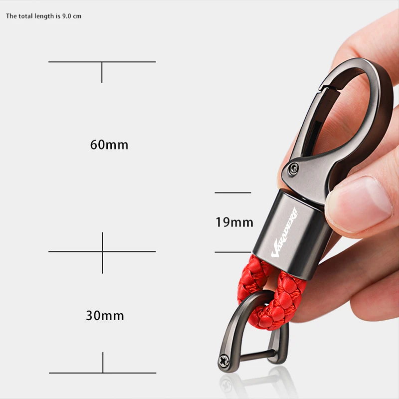 For HONDA Varadero XL1000 XL125 1000 125 Motorcycle Keyring Metal Key Ring Braided rope Horseshoe buckle Keychain Accessories