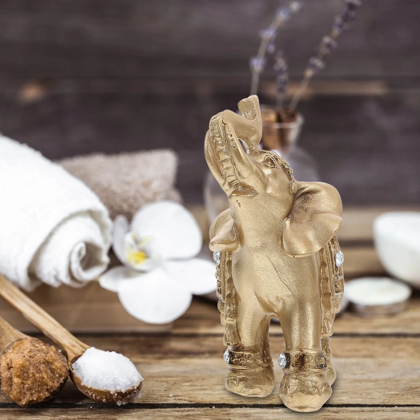 

Elephant Desktop Ornament Compact Vintage Resin Craft Delicate Desktop Home Decor Fortune Home Decor Housewarming Gift Resin