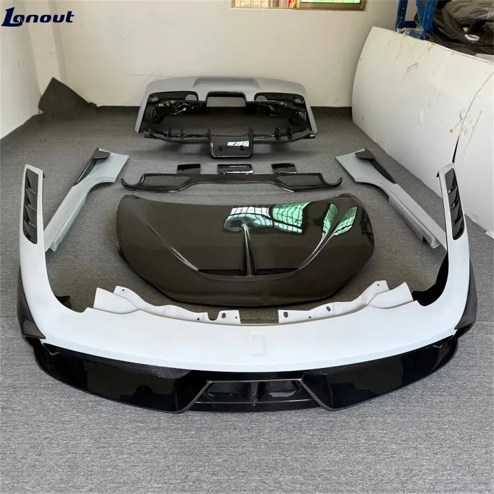 JT Carbon Fiber Body Kit Suitable for Ferrari 458 Modified SP Style, Lightweight air Turbulence Large Surround Kit