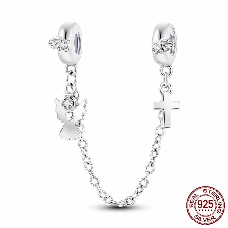 

This S925 sterling silver safety chain, paired with an original design bracelet, is a perfect DIY jewelry gift for women.
