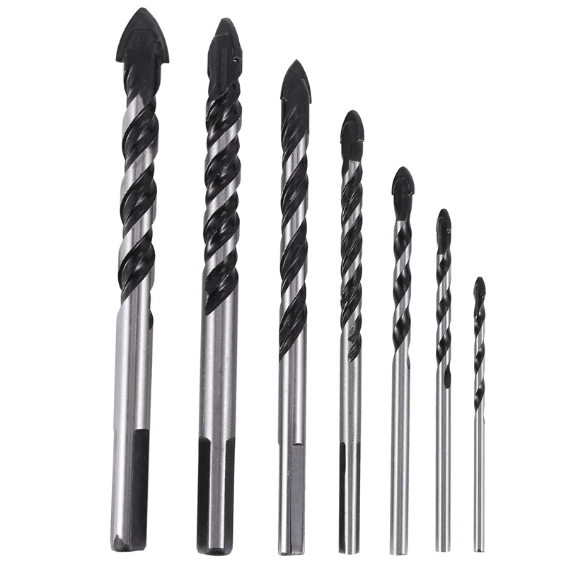 ABJA-Tungsten Carbide Drill Bit Set For Porcelain  Tile, Concrete, Brick Wall, Glass, Mirrors, Plastic Masonry And Wood (