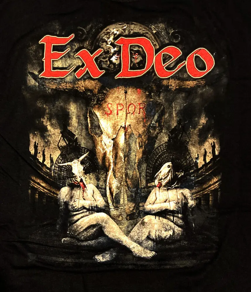 EX DEO cd lgo Caligvla BULL SKULLS Official SHIRT LAST 2XL New kataklysm OOP