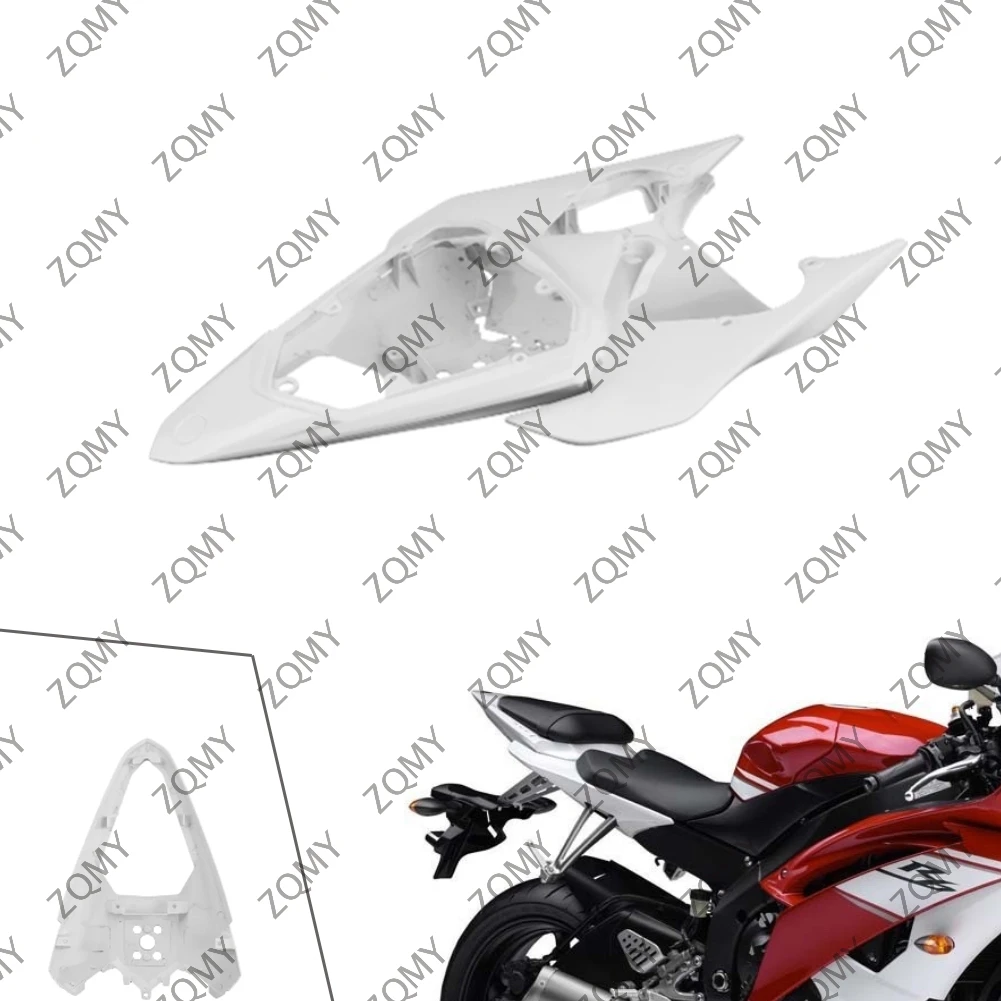 

For Yamaha YZF R6 2008 2009 YZF-R6 Motorbike Rear Tai lFairing Cover Bodykits Bodywork Injection Mold ABS Unpainted White