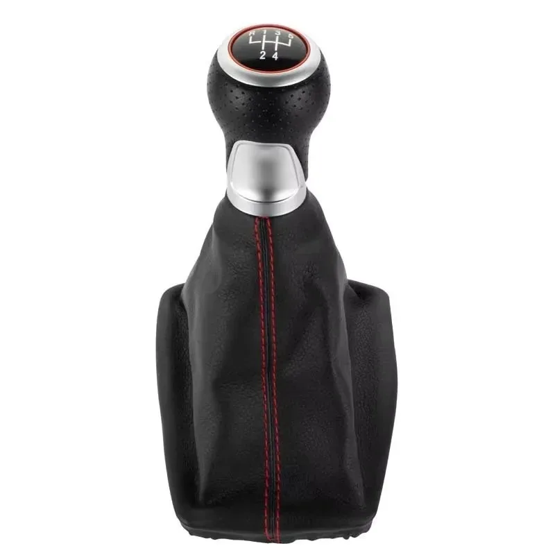 Car Styling Black Red Line 5/6 Speed Car Shift Gear Knob Lever Gaitor Boot Cover For 1 Pc A4 B6 B7 2000-2008 Seat Exeo Leon