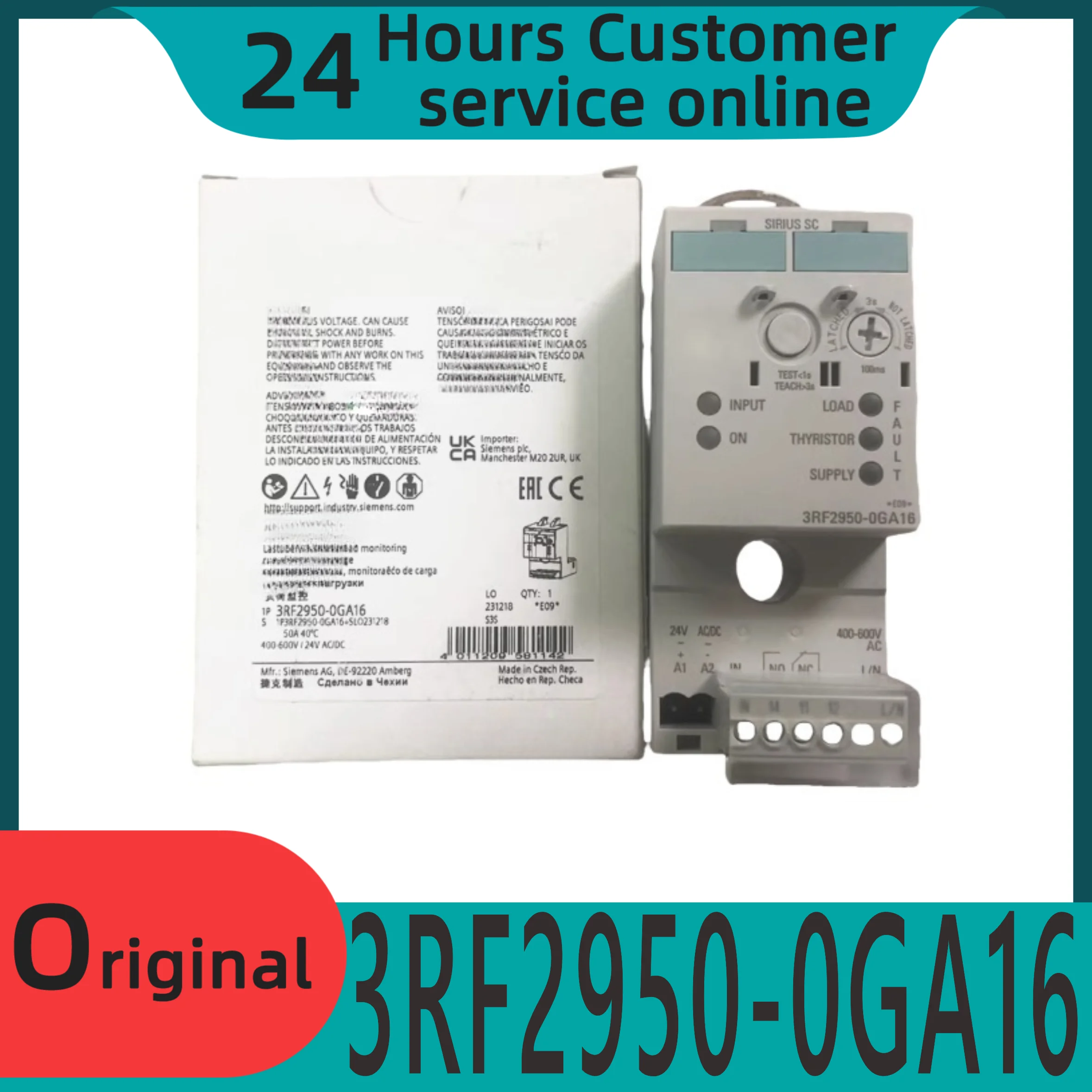 

Новое оригинальное релейное оборудование для мониторинга нагрузки 3RF2950-0GA16 3RF29500GA16