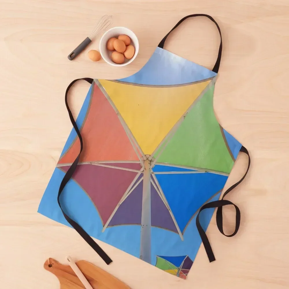 

Colorful beach umbrellas - photography Apron home women Kitchen Utensils Apron