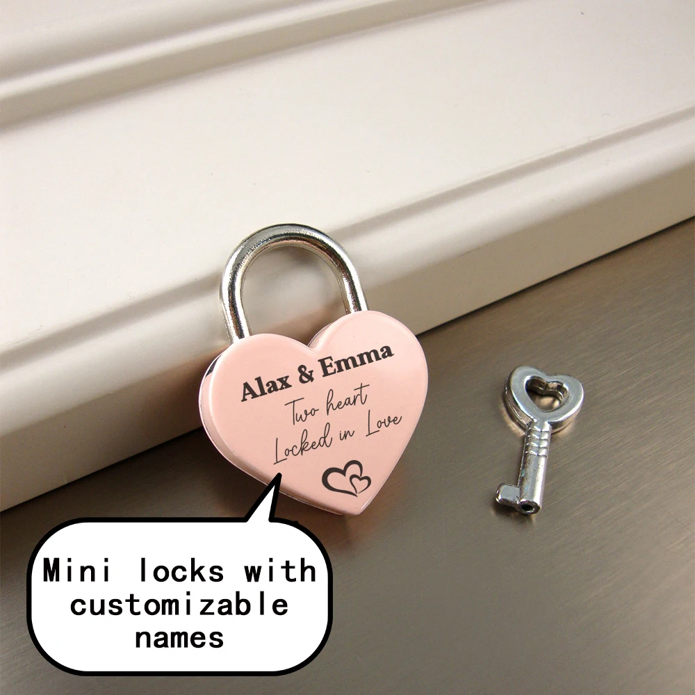 2pc Customized Love Lock, Customized Lover's Name, Beautiful Wishes, Meaningful Wishes, Wish Lock, Wedding Engagement Padlock, T