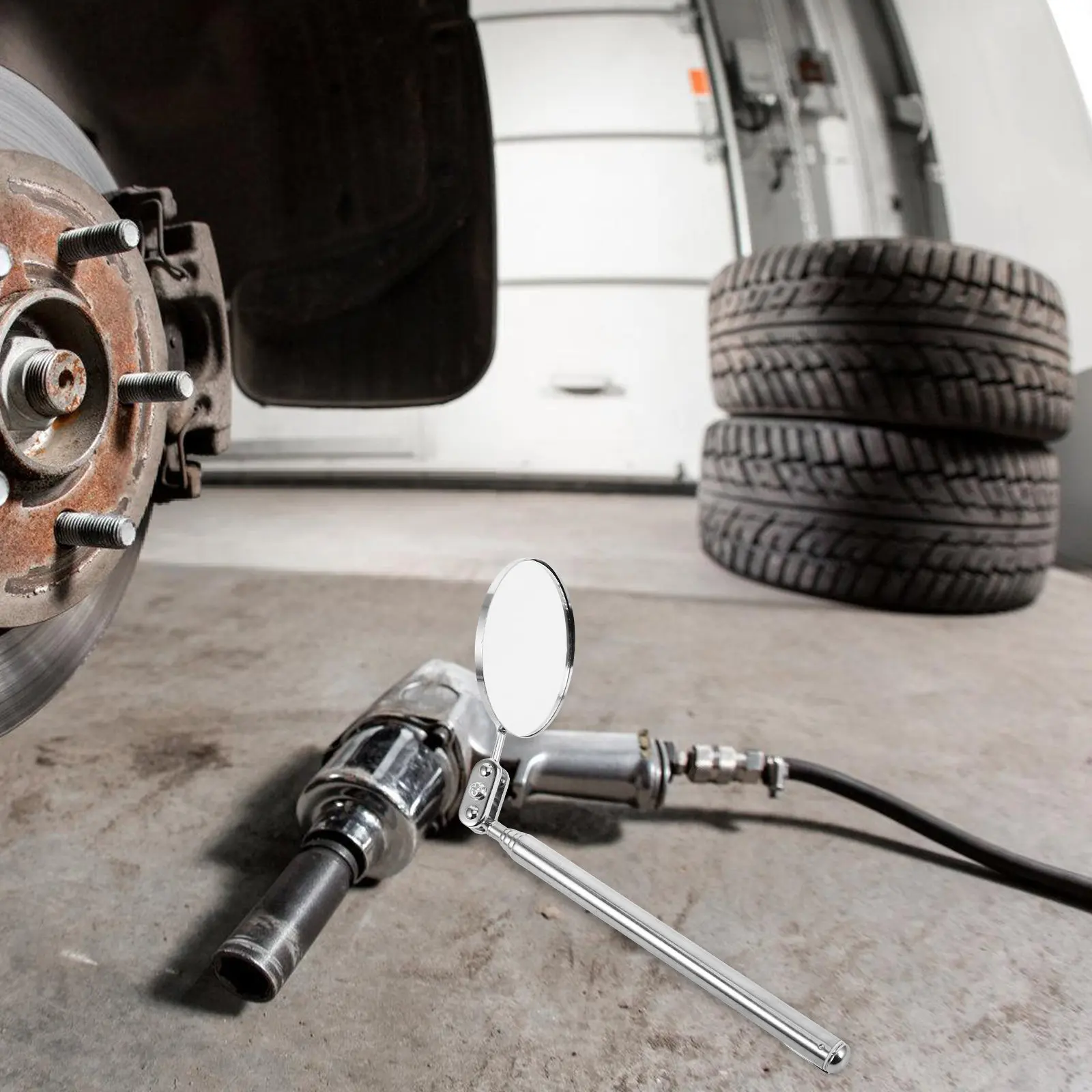 

Telescoping Adjustable Automotive Inspection Mirror Undercarriage Extendable Handle Mechanic Tool Vehicle Inspection Portable