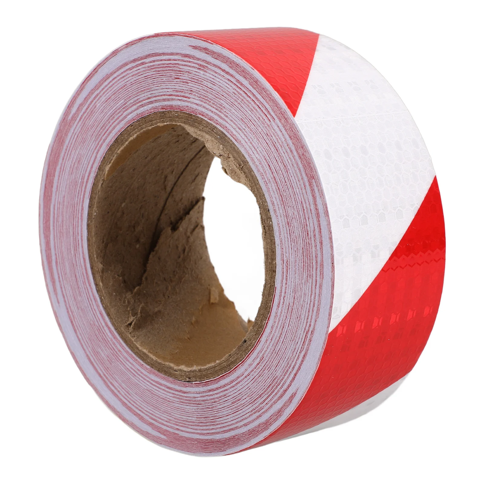 1 Roll Reflective Warning Tape Bright Diagonal Stripes For Concrete Driveway Outdoor Indoor Use Vehicles Roads Construction