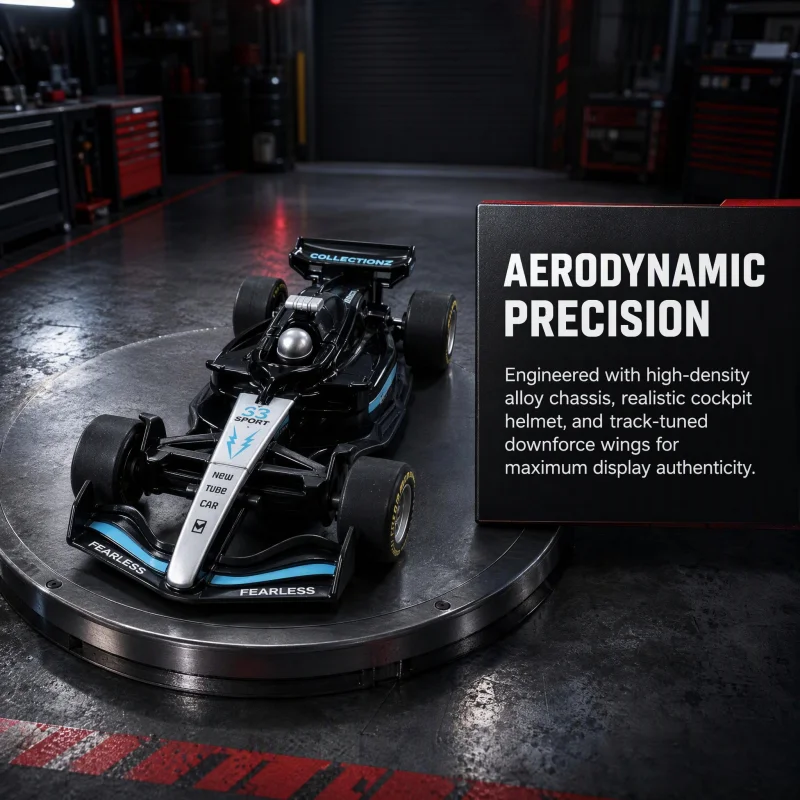 1/36 alloy race car model, wind-up static display decoration, collectible race car figurine