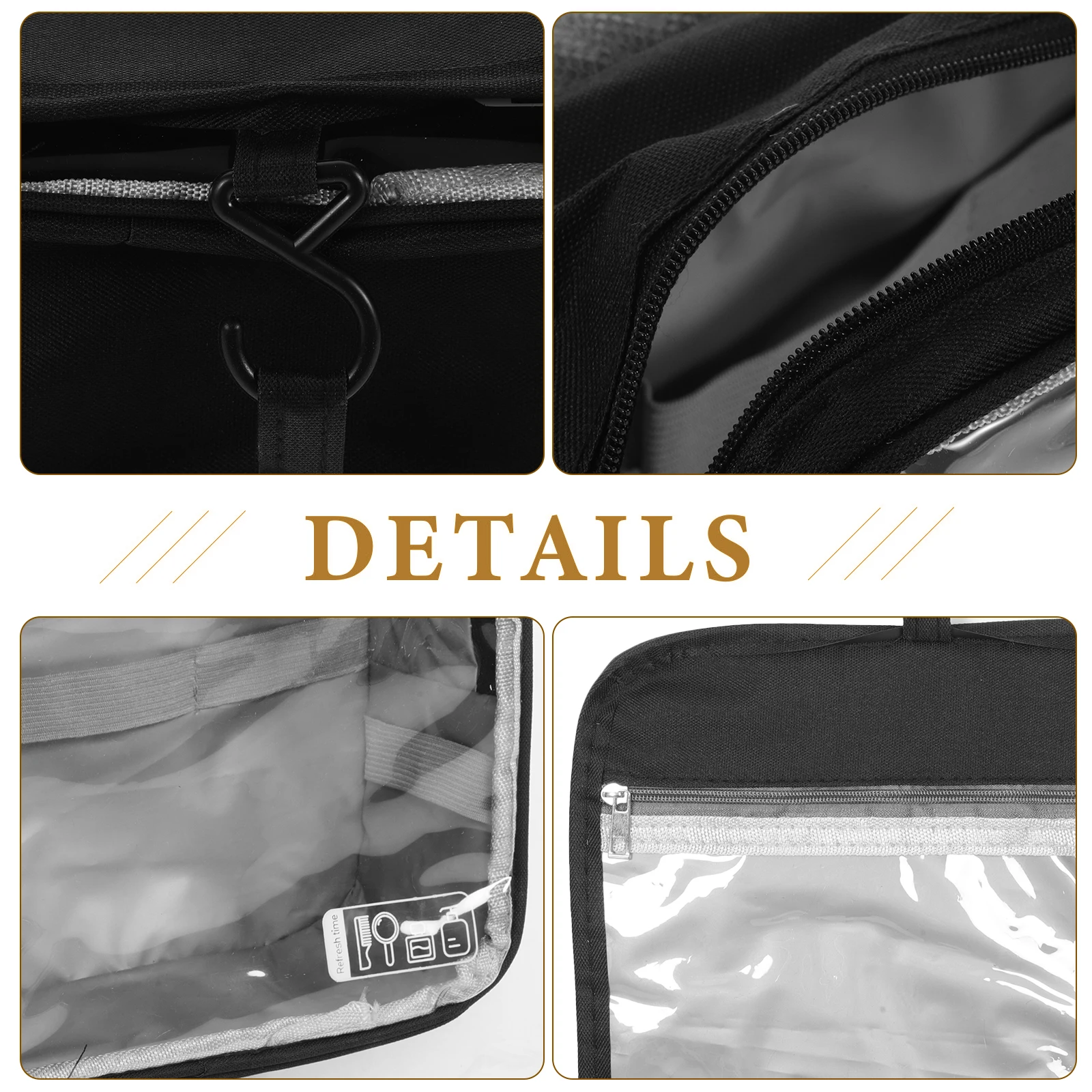 

Large Capacity Bag for Women Travel Toiletry Organizer with Hook Foldable Makeup Bag Portable Pouch for Daily