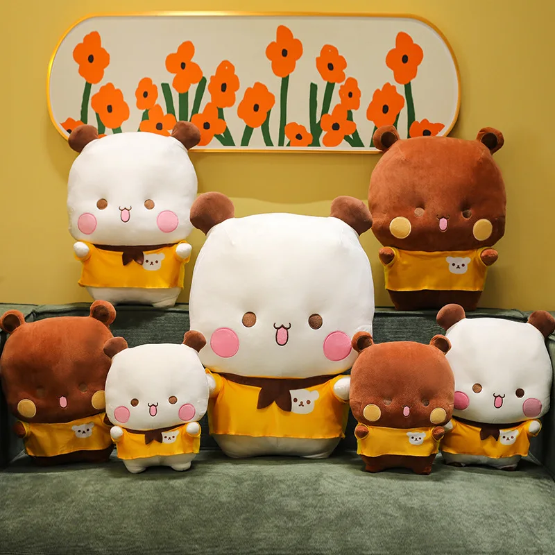 40-80 سنتيمتر Bubu و Dudu الباندا أفخم لطيف الكرتون الباندا دمية دب Kawaii محشوة مخدة ناعمة لعبة غرفة ديكور الأطفال هدايا للأطفال