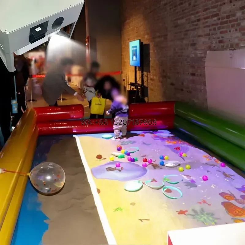 Wmwmnu for Customization Child Safe Projection Beach Game System Sensory Interactive Projection Beach for Edutainment Centers