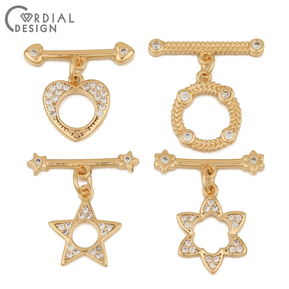 

Cordial Design 30Pcs OT Clasps/DIY Making/CZ Connectors/Genuine Gold Plating/Jewelry Accessories/Bracelet Findings/Hand Made