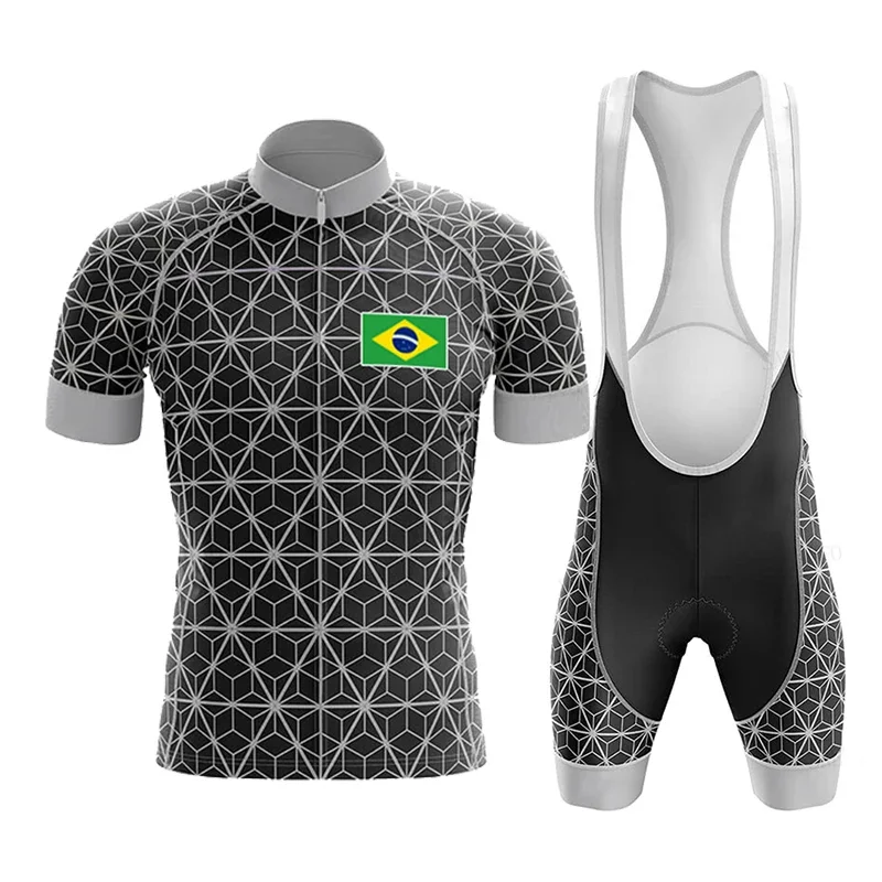 2021 Brazil New Cycling Team Jersey Bike Shorts Bib Set Ropa Ciclismo MenS MTB Shirt Summer Bicycling Maillot Bottom Clothing