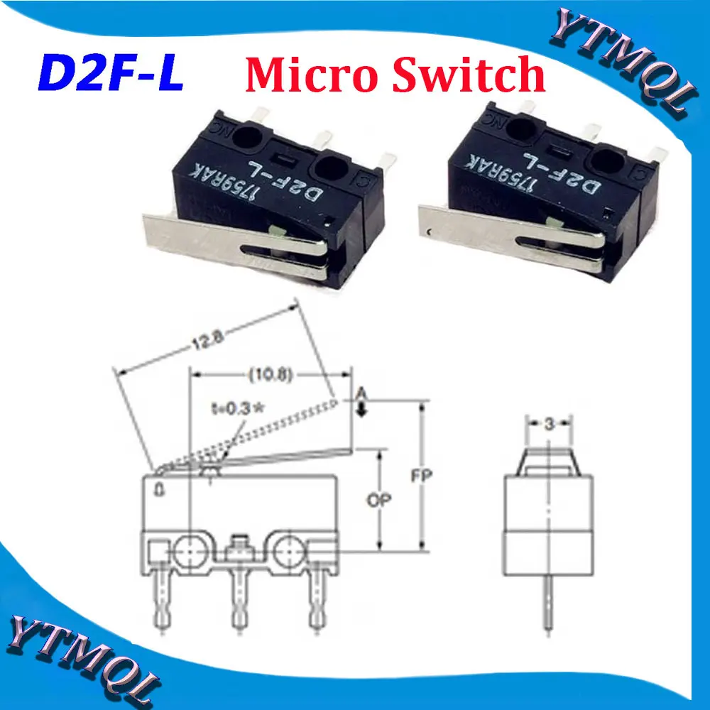 1-10Pcs Mouse Micro Switch D2F-L Mouse Button Fretting D2F