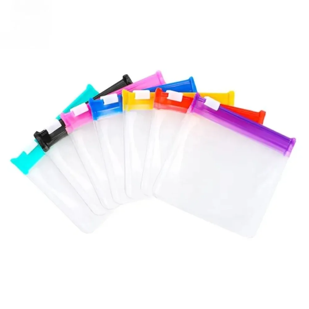 28/7pcs Zipper Eco Friendly Bag Reusable Colored Plastic Zipper Storage Bag for Storing Medications Accessories Anti Oxidation