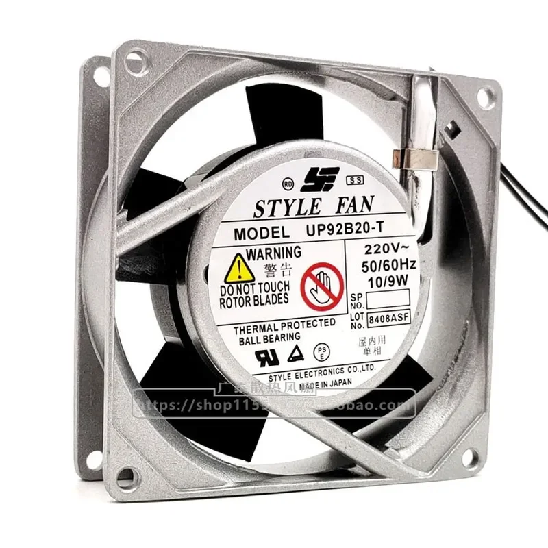 for STYLE FAN UP92B20-T AC200V 10/9W 9225 Aluminum Frame Fan Original Genuine Japanese