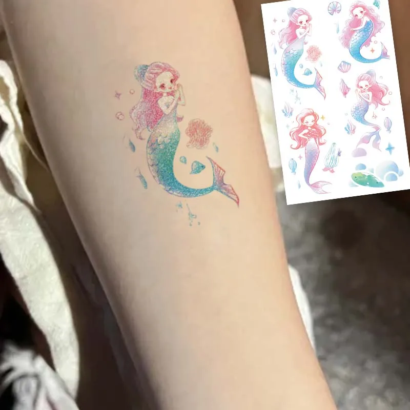 Tatuajes Con Purpurina De Sirena A Prueba De Agua Para Niños Tatuajes Con Purpurina De Sirena A Prueba De Agua Para Niños