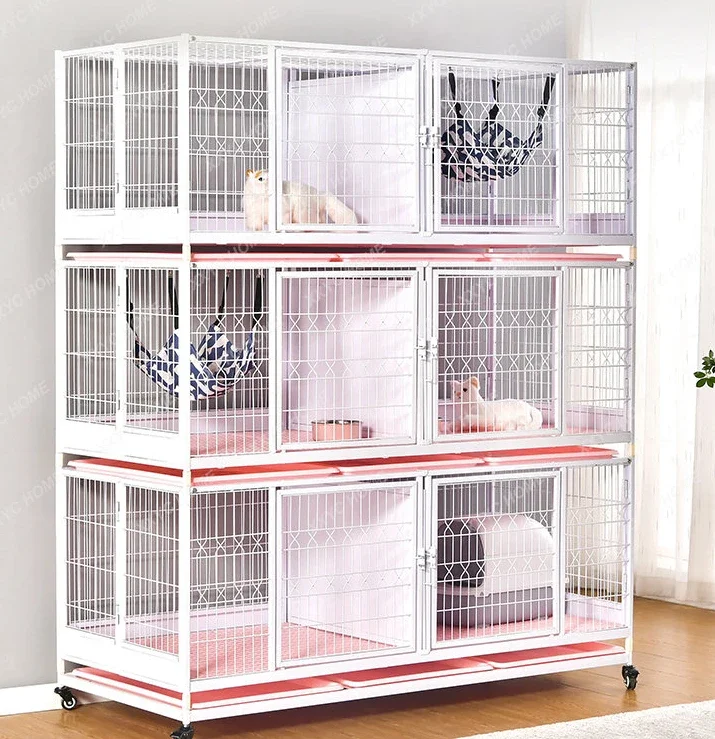 Cage Folding Three-Layer Breeding Cattery Display Cat Cabinet Pet Shop Cat Breeding  Cat  Storage