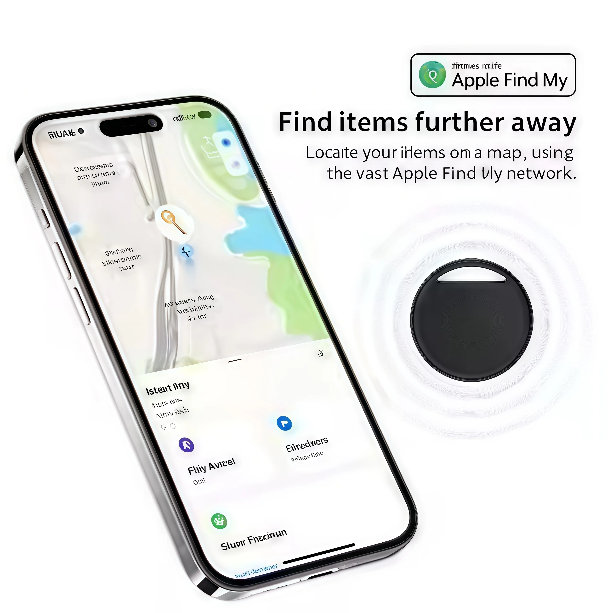 AirTag Bluetooth Tracker - IPX5 Waterproof GPS Locator for Keys/Pets/Luggage,Find My iPhone Compatible,Anti-Lost Device for Kids