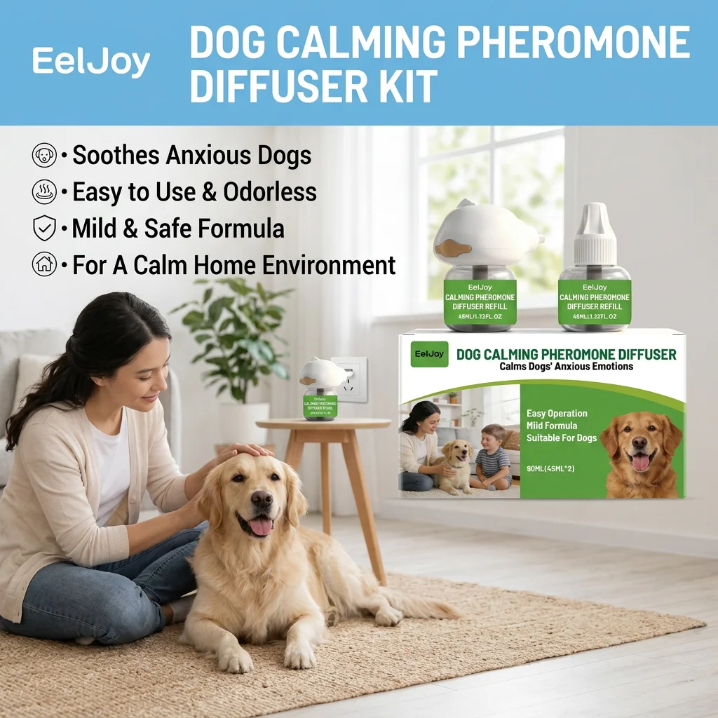 Hunde-Beruhigungspheromon-Diffusor-Set zur Angstreduktion, Emotionale Beruhigung von Haustieren, Reduzierung Impulsiver Aktionen, Umgebungsberuhigungshilfe für Haustiere – Detail 2