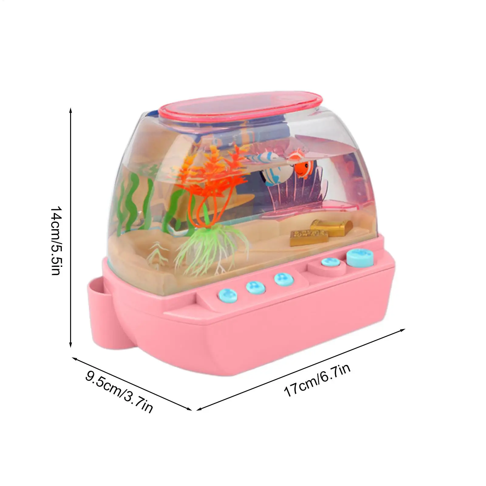 Toy Fish Tank Home Decoration With Music And Light Simulated Fish Tank Toys For Boys Girls Home Apartment Living Room Bedroom view 6