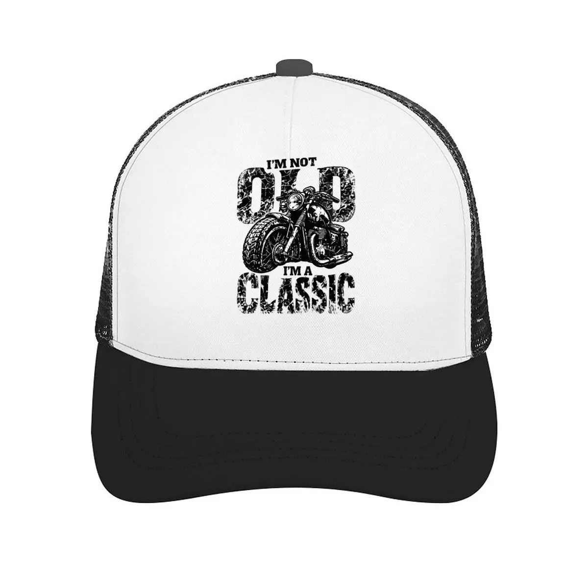 Im Not Old Im A Classic Motorcycle Biker Design Mesh Baseball Cap Casual Hat For Womens Unisex Female