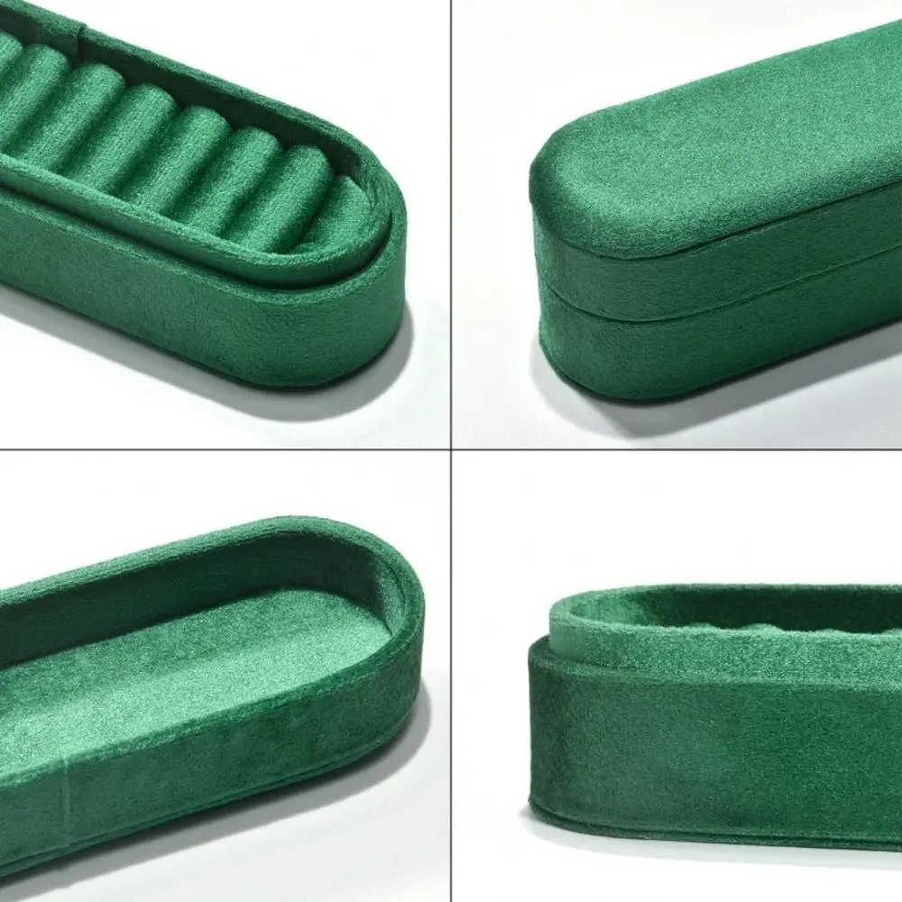 Lid Velvet Jewelry Display Tray Dust-proof Handmade Jewelry Storage Holder Case Insert Divider Extra Soft Ring Storage Box