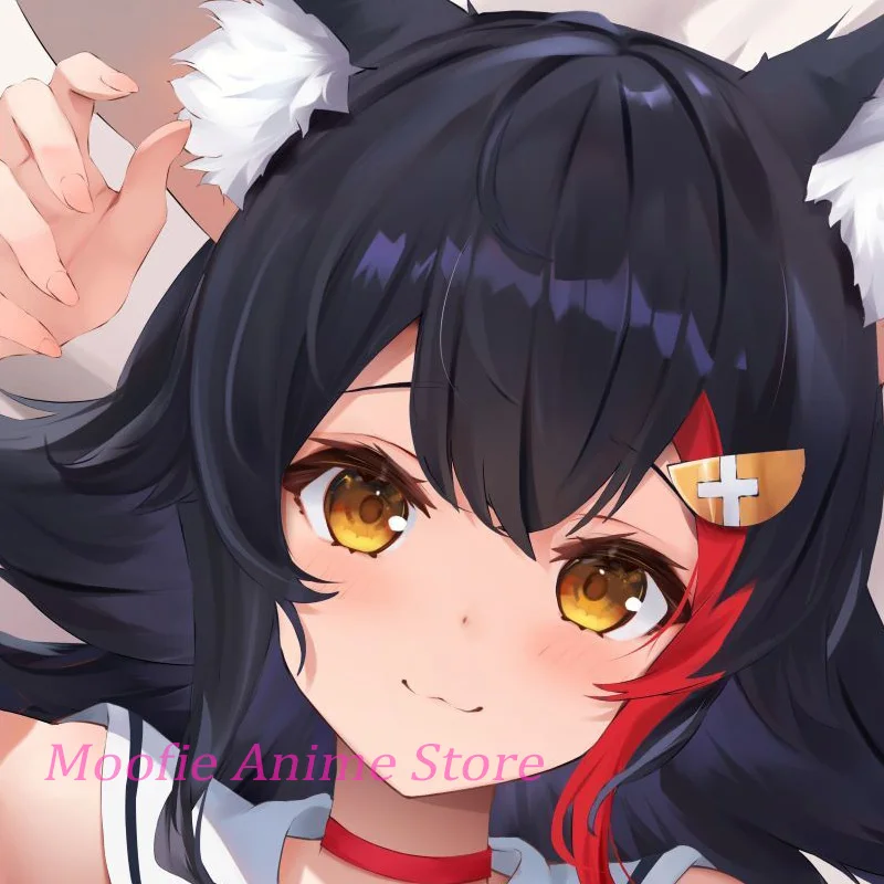 Anime Body Pillowcase Ookami Mio Vtuber Dakimakura Life-Size Double-Sided Print 2WAY Pillow Cover
