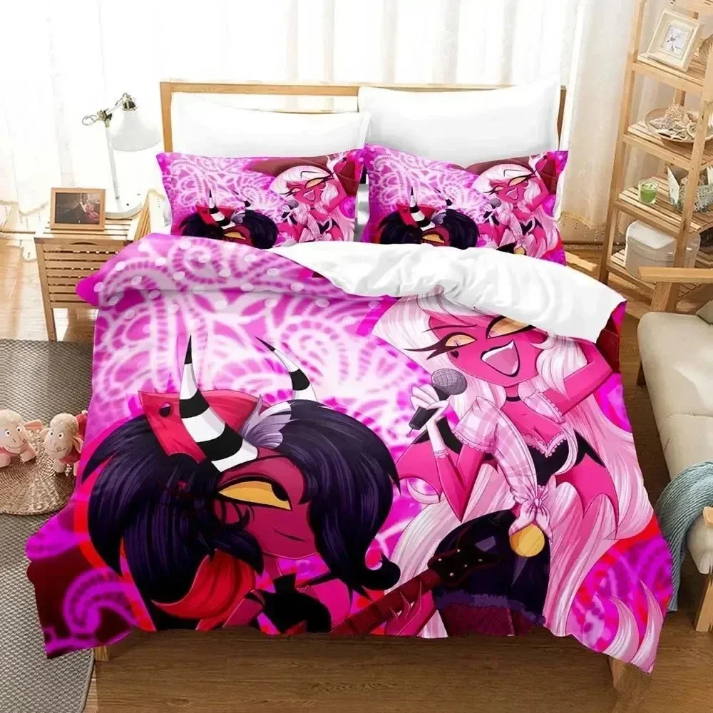 Home Living Luxury Gaming Loona boss Bedding Set Cartoon Anime three-piece set Adult Kid Bedroom Duvet cover Sets 3D Print Anime