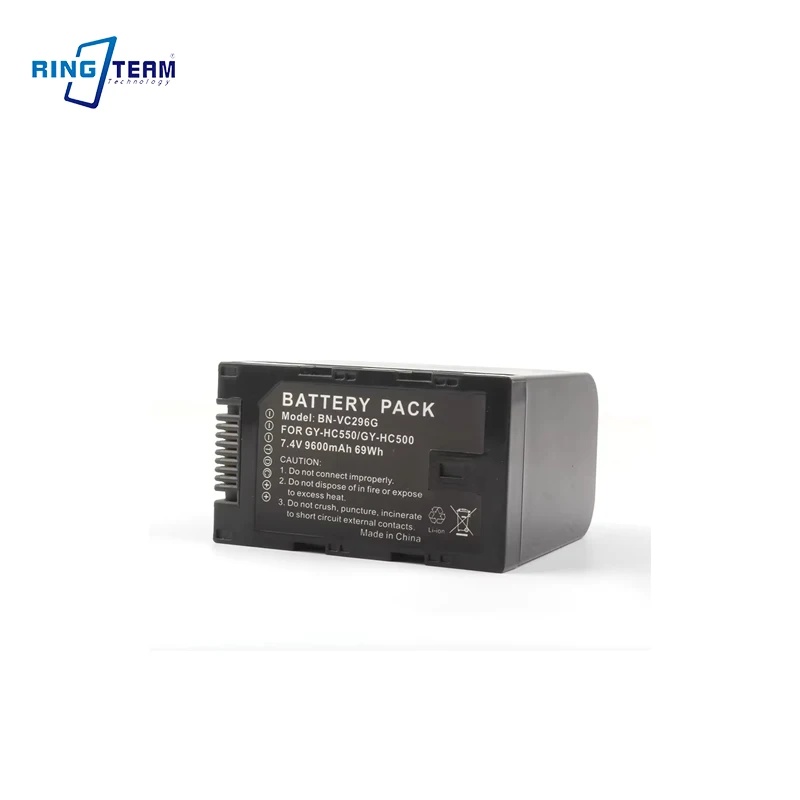 BN-VC296G BNVC296G Lithium Battery Rechargeable, Suitable for JVC GY-HC500 GY-HC550 Camera, Large Capacity