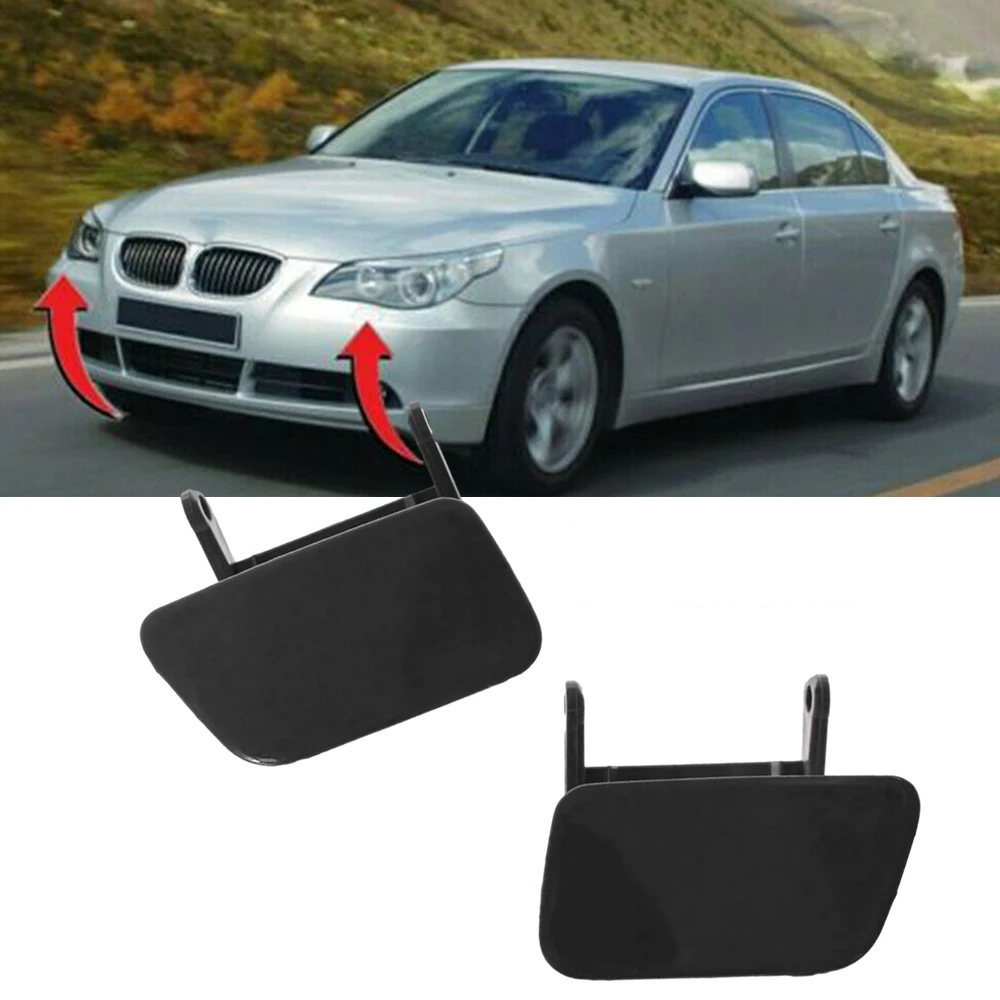 

2Pcs For BMW E60 5 Series 2004-2010 Bumper Headlight Washer Nozzle Cap 51117111742 51117111741 Car Accessories