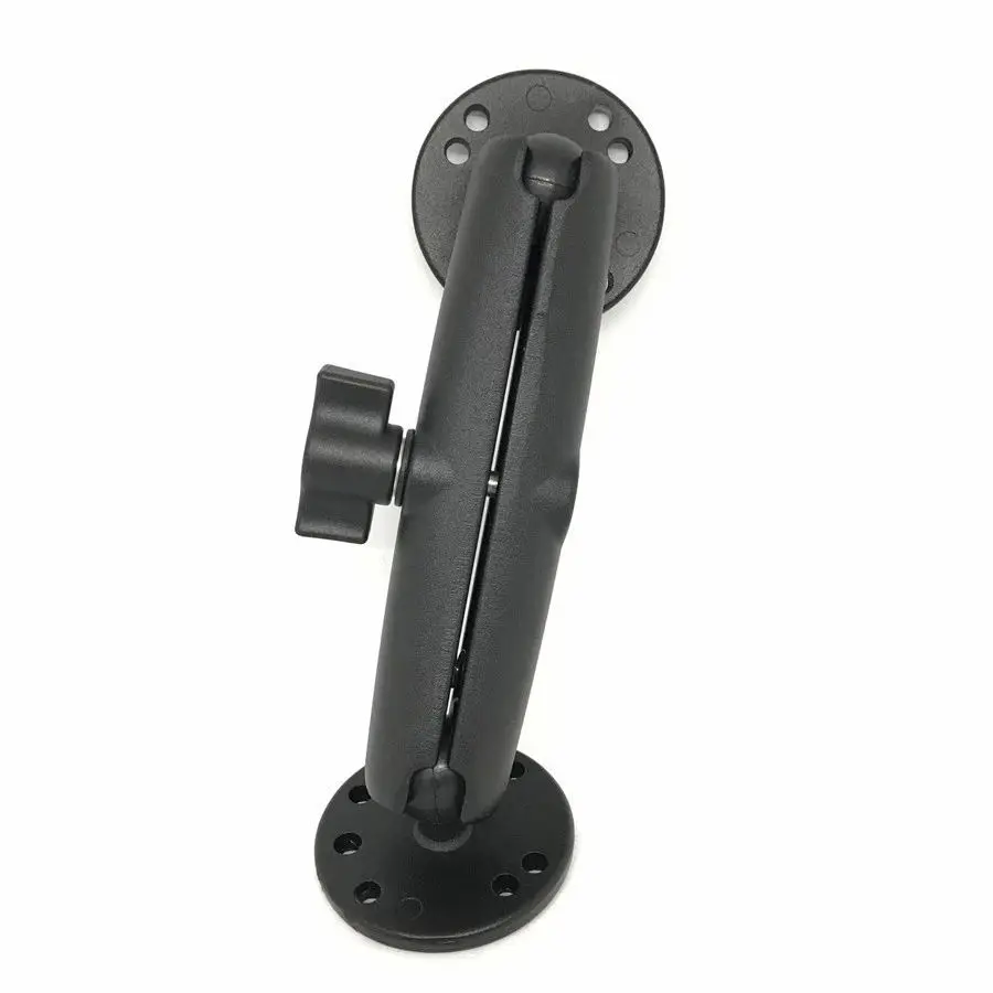 1'' Universal Double Ball Mount with 9cm Medium Arm round Plates Drill-Down Forklift Car Holder Mounting for Ram Mount