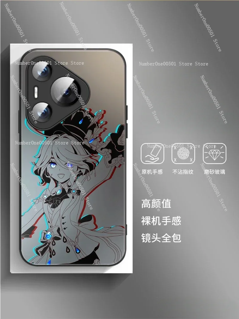 

Applicable to Huawei pura70pro phone case, Genshin Impace Funina, Charlotte, anti-drop, matte